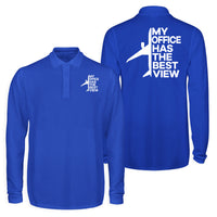 Thumbnail for My Office Has The Best View Designed Long Sleeve Polo T-Shirts (Double-Side)