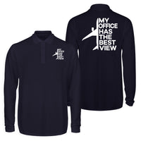 Thumbnail for My Office Has The Best View Designed Long Sleeve Polo T-Shirts (Double-Side)