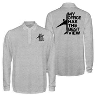 Thumbnail for My Office Has The Best View Designed Long Sleeve Polo T-Shirts (Double-Side)