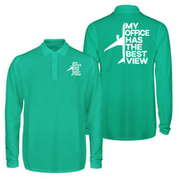 Thumbnail for My Office Has The Best View Designed Long Sleeve Polo T-Shirts (Double-Side)