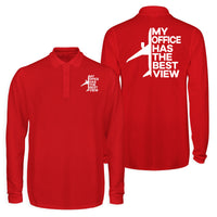 Thumbnail for My Office Has The Best View Designed Long Sleeve Polo T-Shirts (Double-Side)