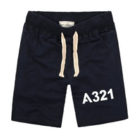 Thumbnail for A321 Flat Text Designed Cotton Shorts