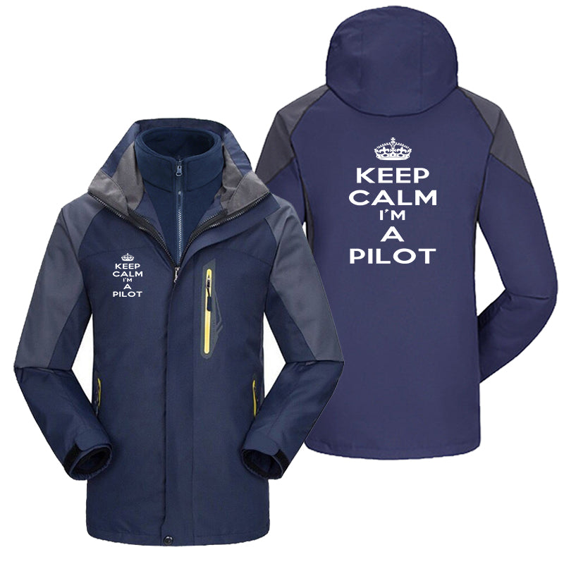 Keep Calm I'm a Pilot Designed Thick Skiing Jackets