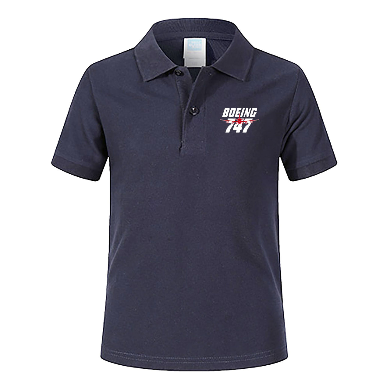 Amazing Boeing 747 Designed Children Polo T-Shirts