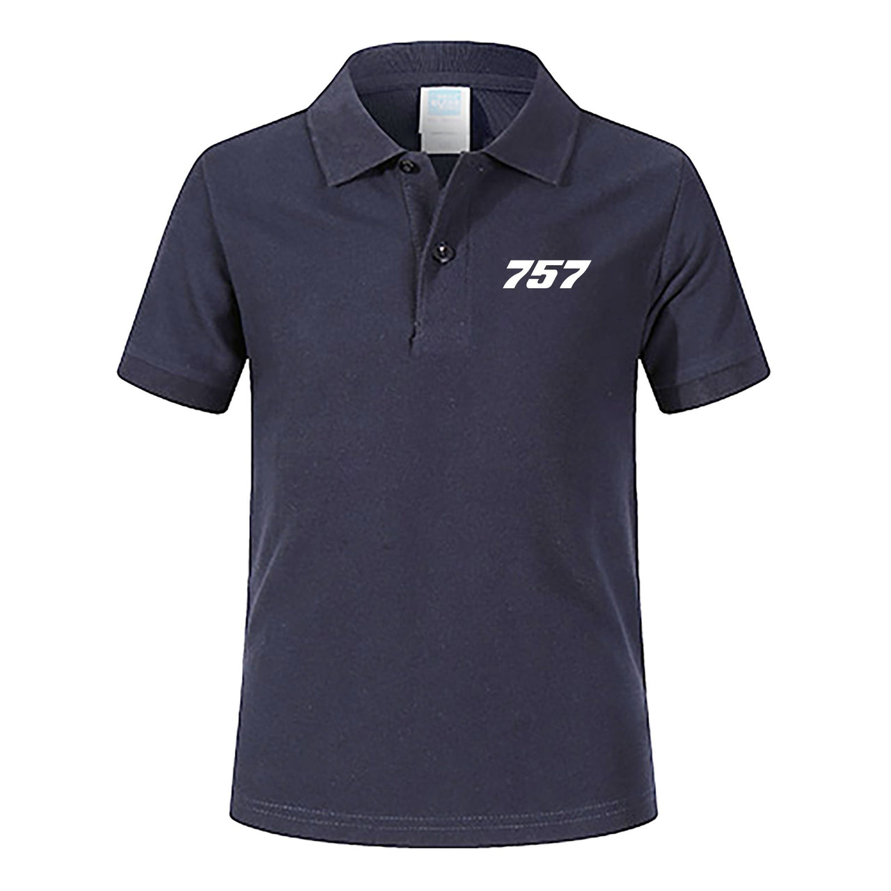 757 Flat Text Designed Children Polo T-Shirts