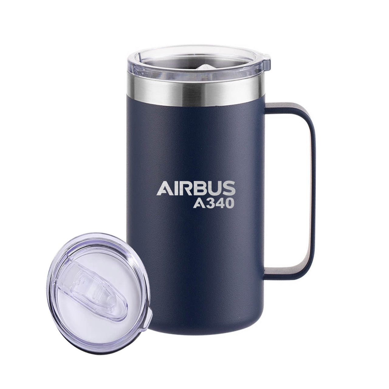 Airbus A340 & Text Designed Stainless Steel Beer Mugs