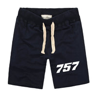 Thumbnail for 757 Flat Text Designed Cotton Shorts