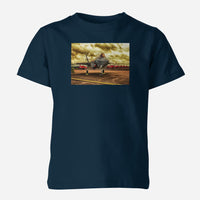 Thumbnail for Fighting Falcon F35 at Airbase Designed Children T-Shirts