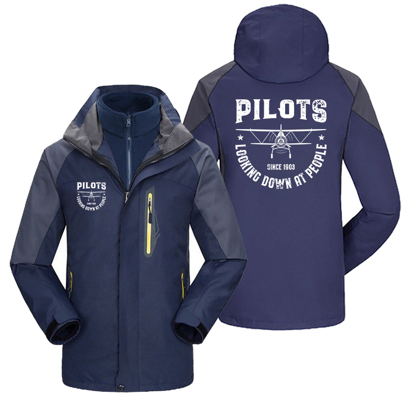 Pilots Looking Down at People Since 1903 Designed Thick Skiing Jackets