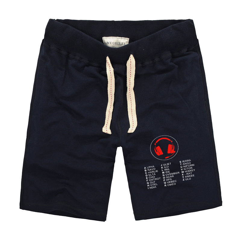 Aviation Alphabet 3 Designed Cotton Shorts