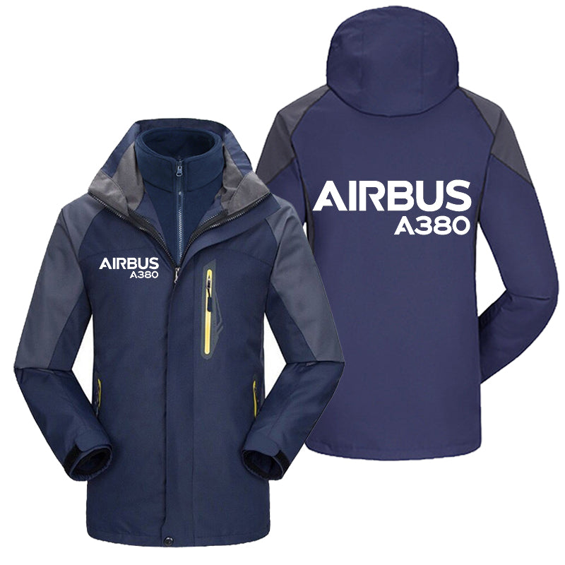 Airbus A380 & Text Designed Thick Skiing Jackets