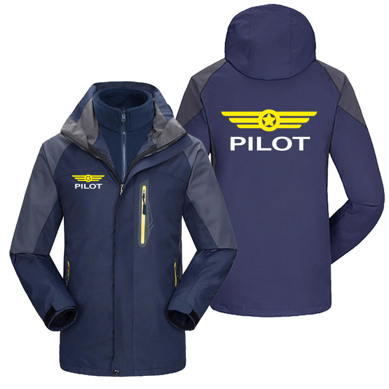 Pilot & Badge Designed Thick Skiing Jackets