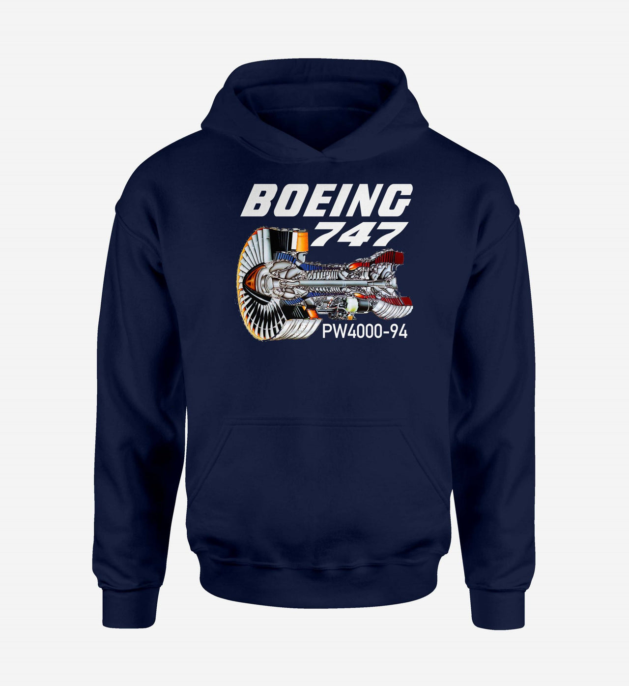 Boeing 747 & PW4000-94 Engine Designed Hoodies