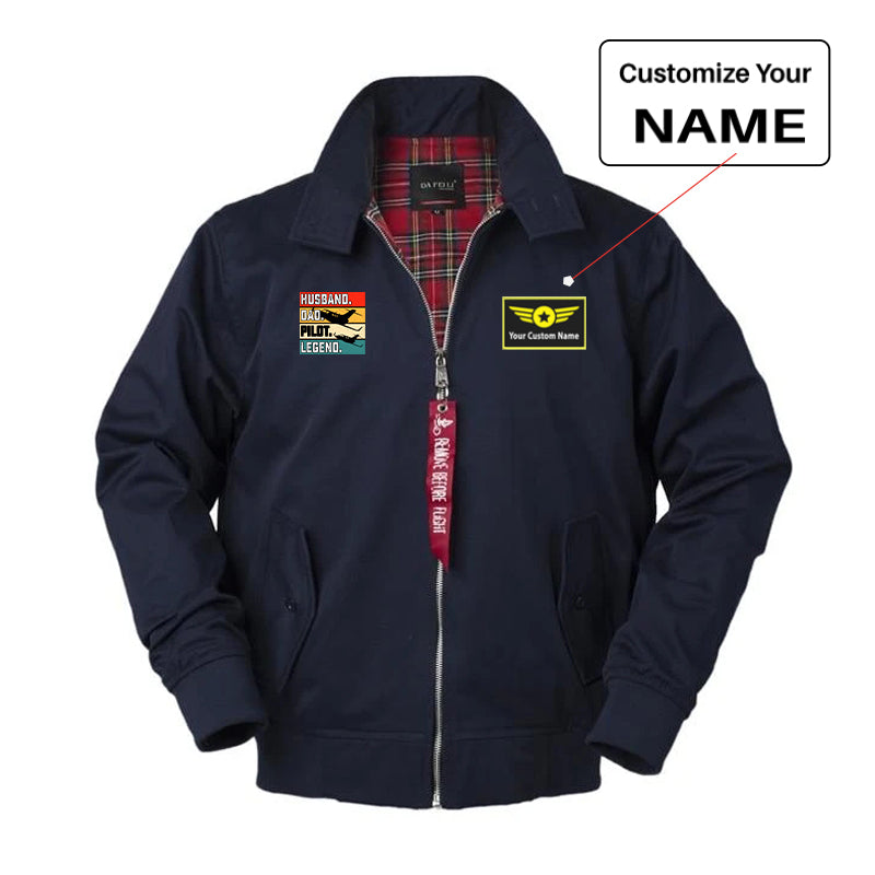 Husband & Dad & Pilot & Legend Designed Vintage Style Jackets