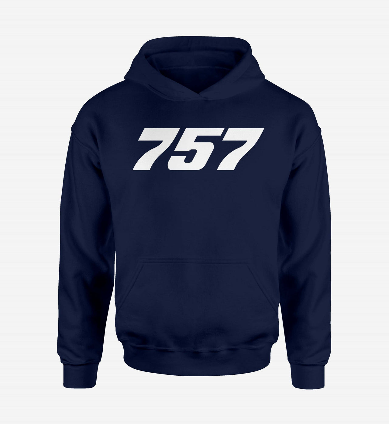 757 Flat Text Designed Hoodies