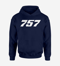 Thumbnail for 757 Flat Text Designed Hoodies