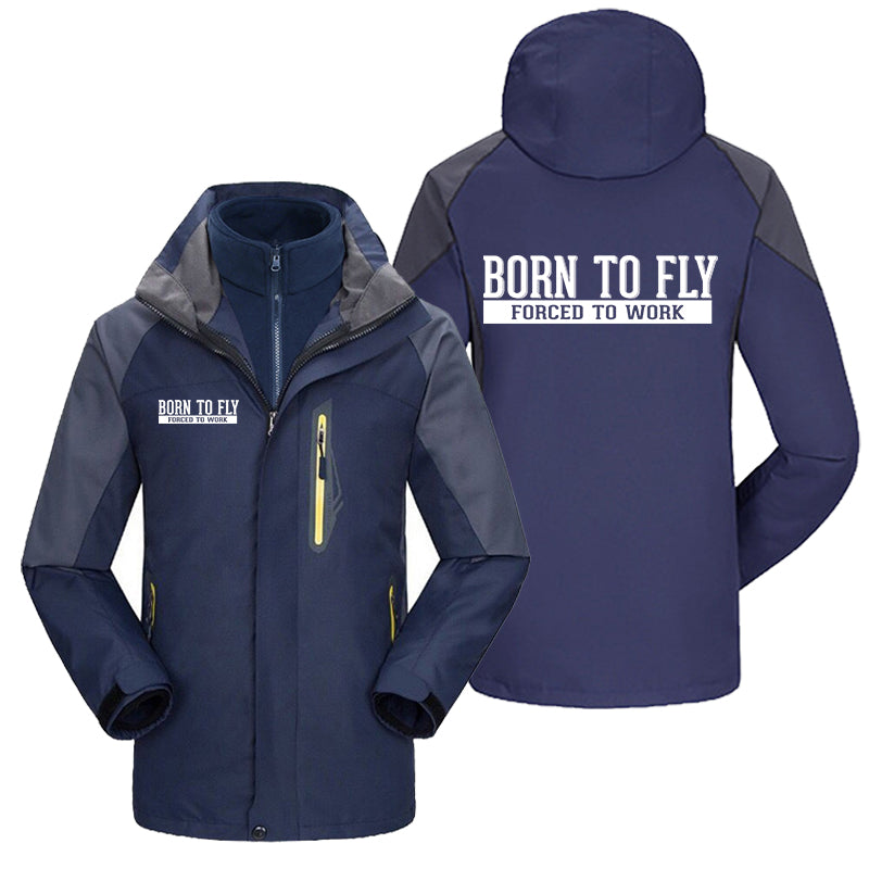 Born To Fly Forced To Work Designed Thick Skiing Jackets