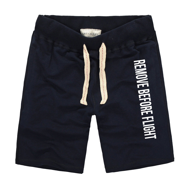 Remove Before Flight 2 Designed Cotton Shorts