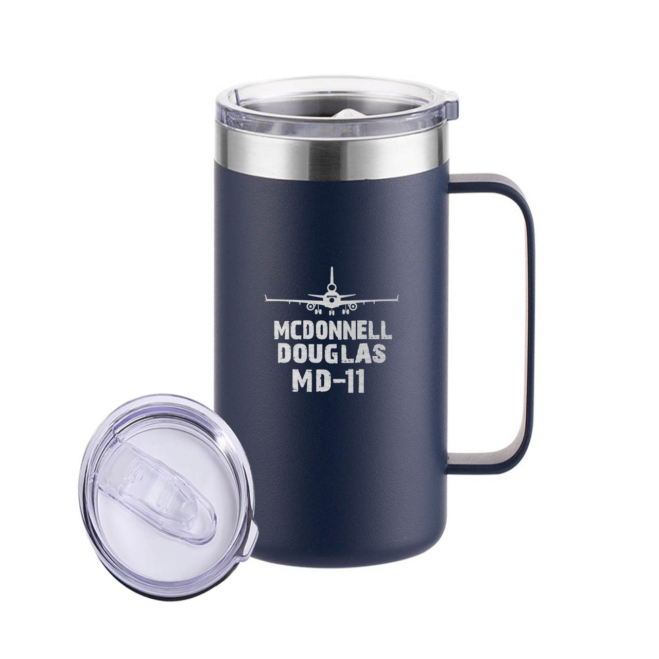 McDonnell Douglas MD-11 & Plane Designed Stainless Steel Beer Mugs