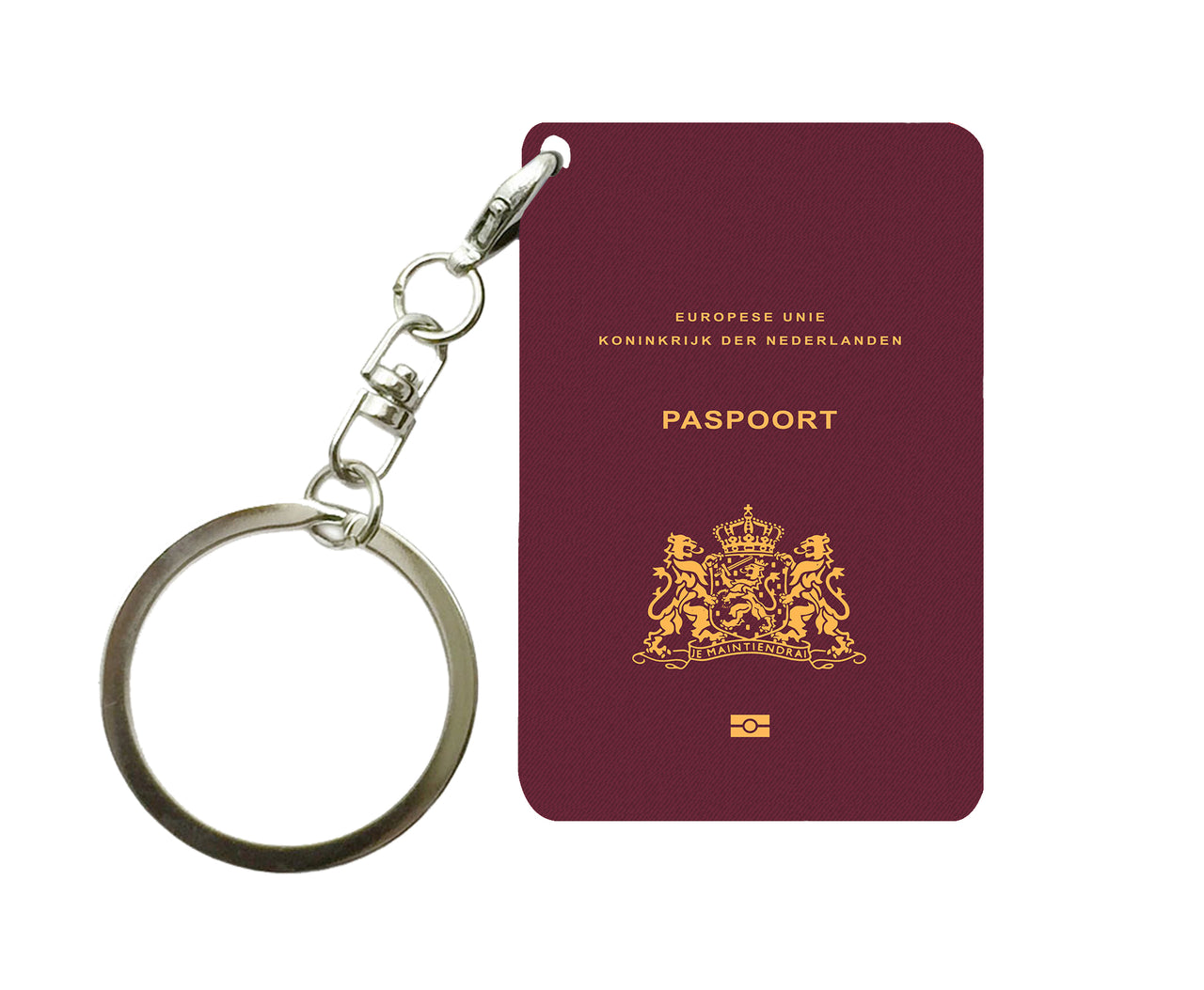 Netherlands Passport Designed Key Chains