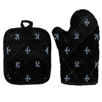 Thumbnail for Nice Airplanes (Black) Designed Kitchen Glove & Holder