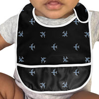 Thumbnail for Nice Airplanes (Black) Designed Baby Bib