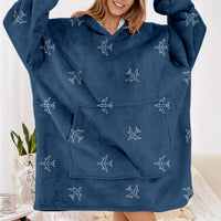 Thumbnail for Nice Airplanes (Blue) Designed Blanket Hoodies