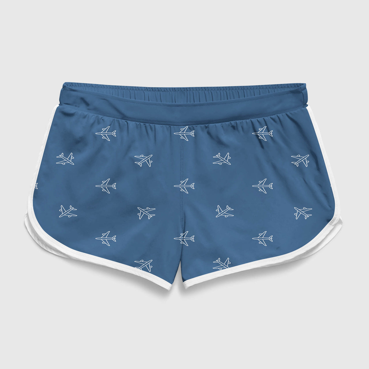 Nice Airplanes (Blue) Designed Women Beach Style Shorts