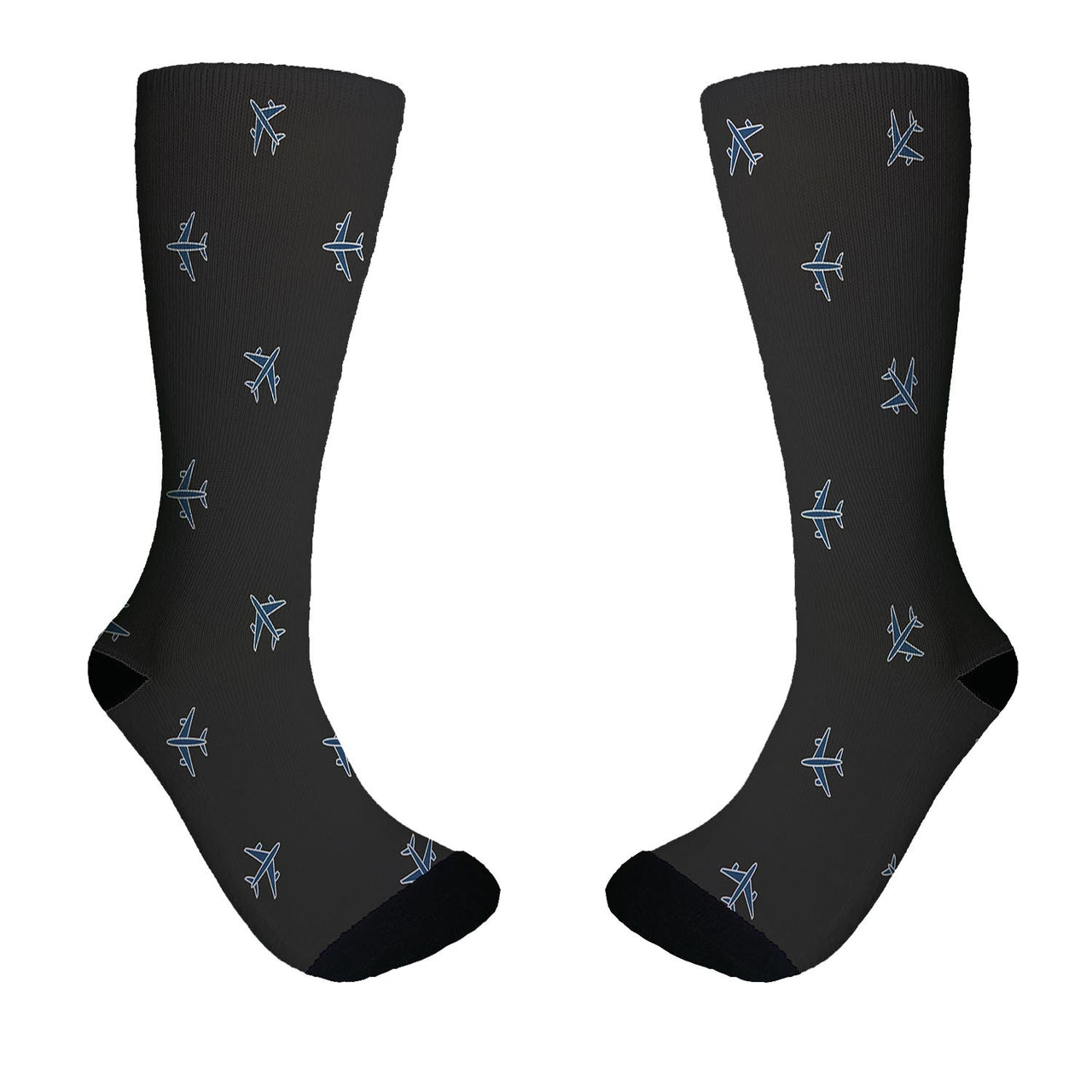 Nice Airplanes (Gray) Designed Socks