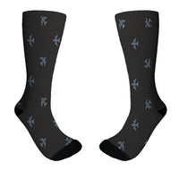 Thumbnail for Nice Airplanes (Gray) Designed Socks