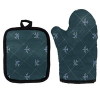 Thumbnail for Nice Airplanes (Green) Designed Kitchen Glove & Holder