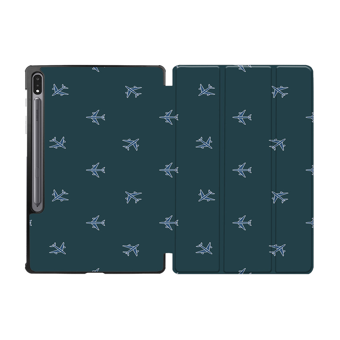 Nice Airplanes (Green) Designed Samsung Tablet Cases