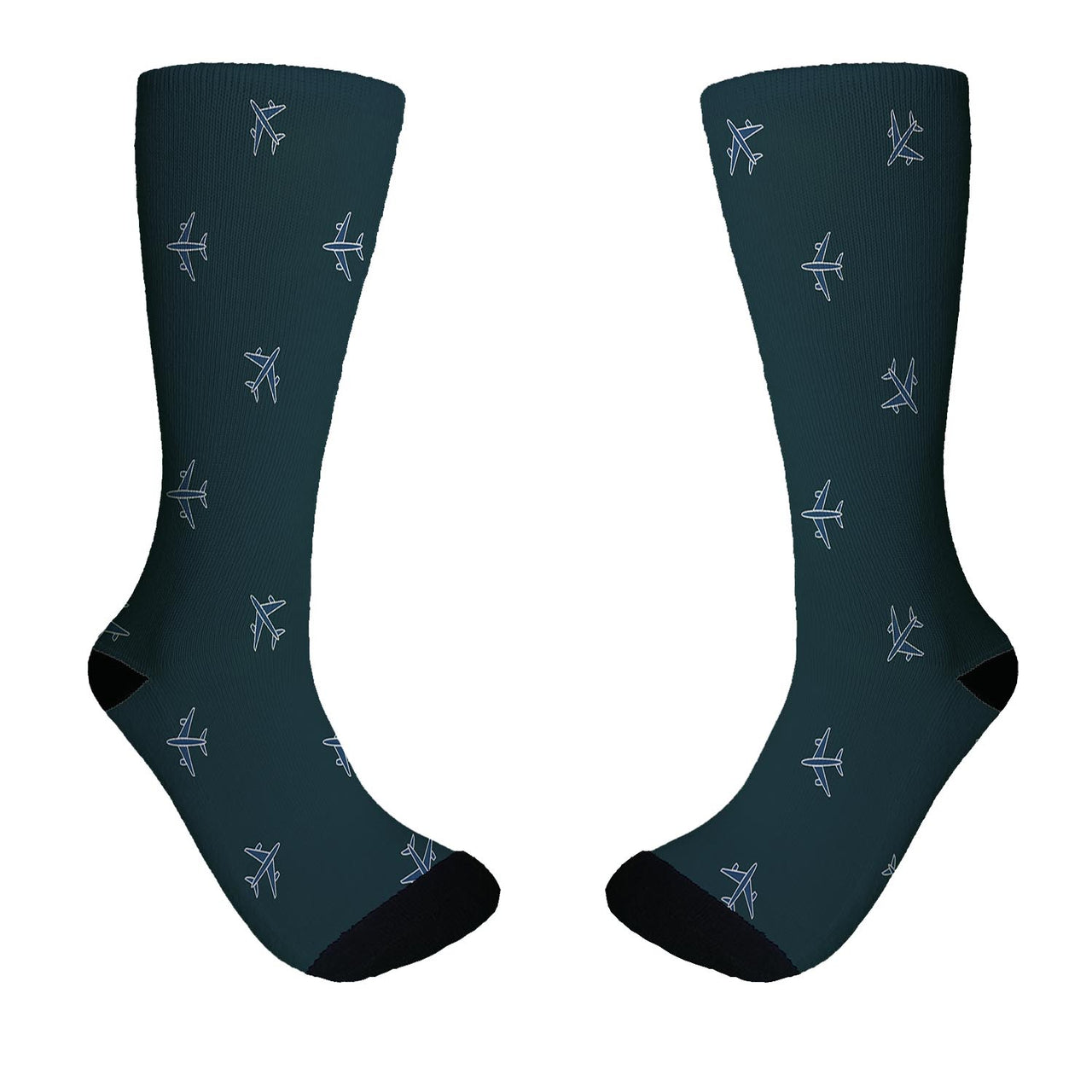 Nice Airplanes (Green) Designed Socks