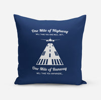 Thumbnail for One Mile of Runway Will Take you Anywhere Designed Pillows