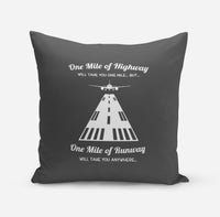 Thumbnail for One Mile of Runway Will Take you Anywhere Designed Pillows