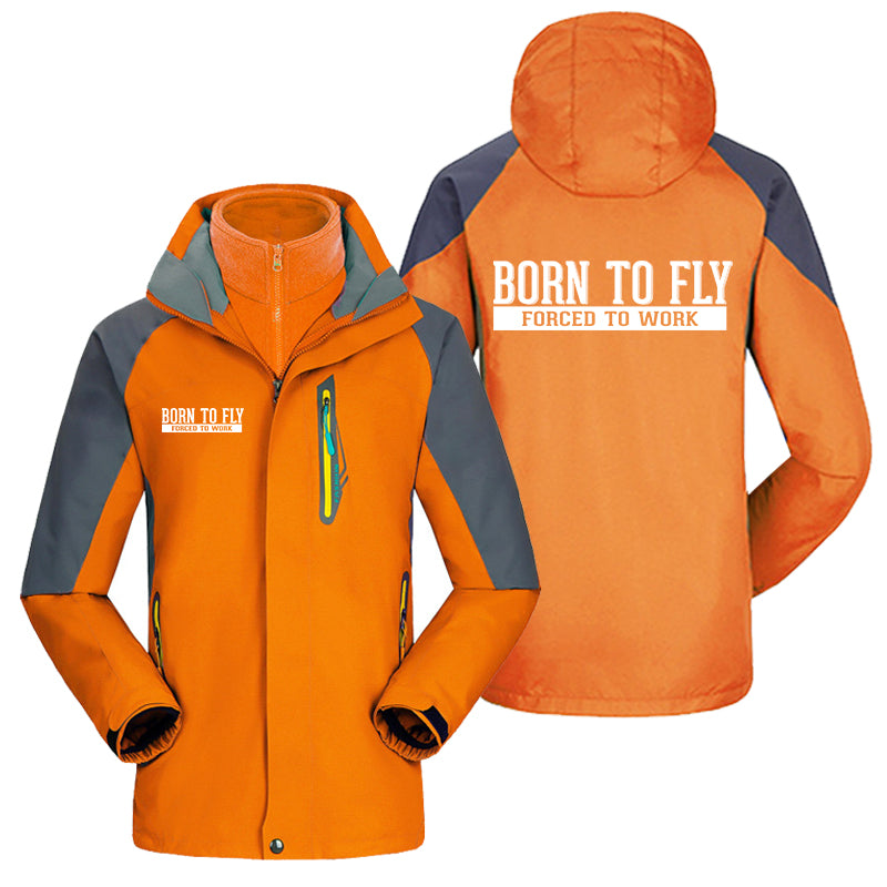 Born To Fly Forced To Work Designed Thick Skiing Jackets