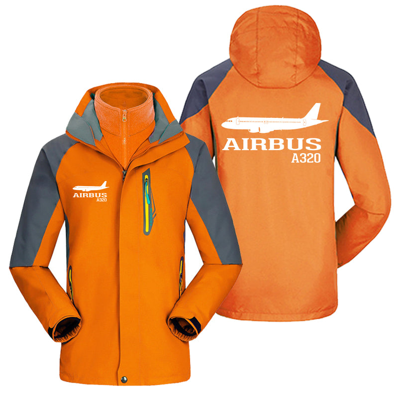 Airbus A320 Printed Designed Thick Skiing Jackets