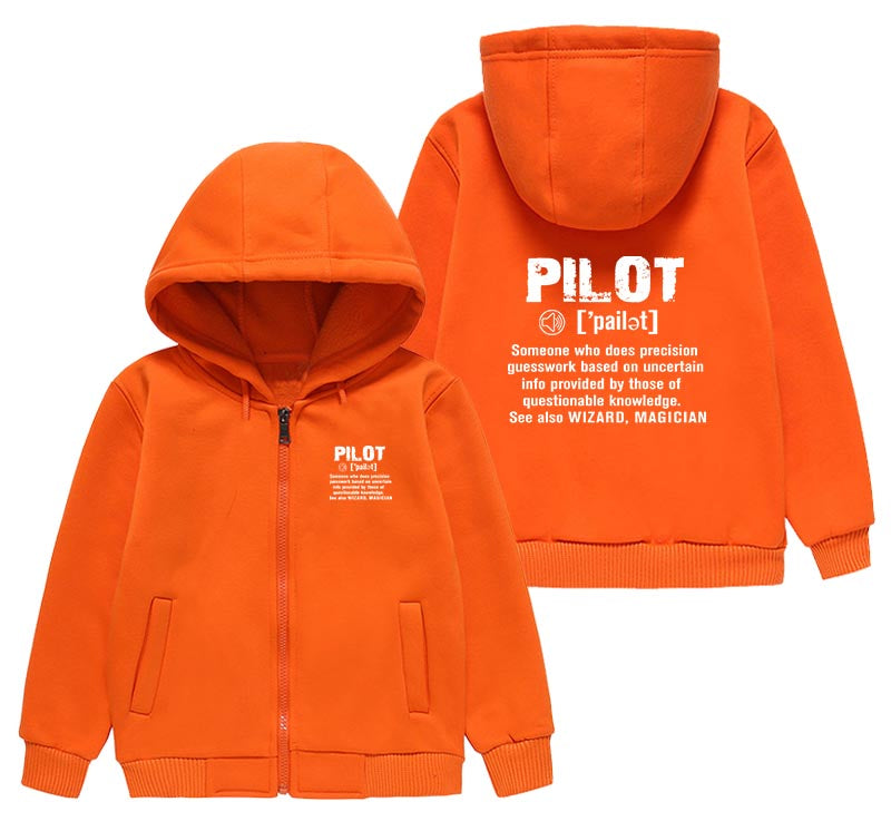 Pilot [Noun] Designed "CHILDREN" Zipped Hoodies