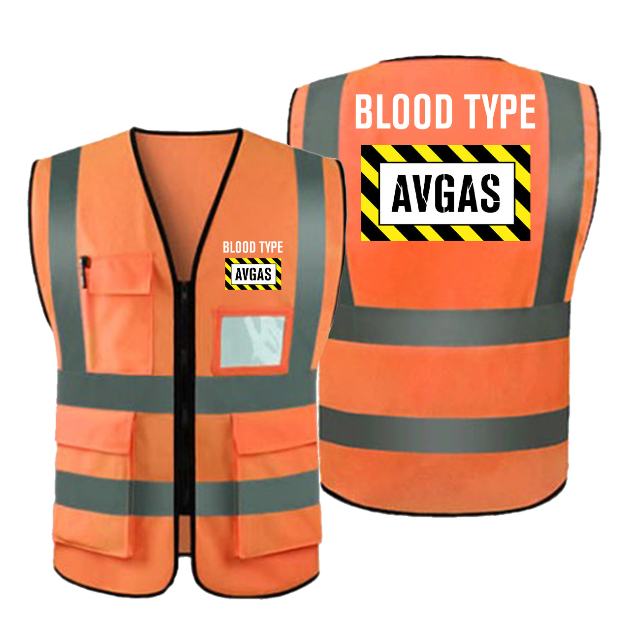 Blood Type AVGAS Designed Reflective Vests