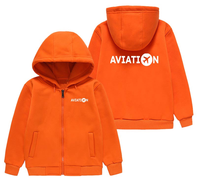 Aviation Designed "CHILDREN" Zipped Hoodies