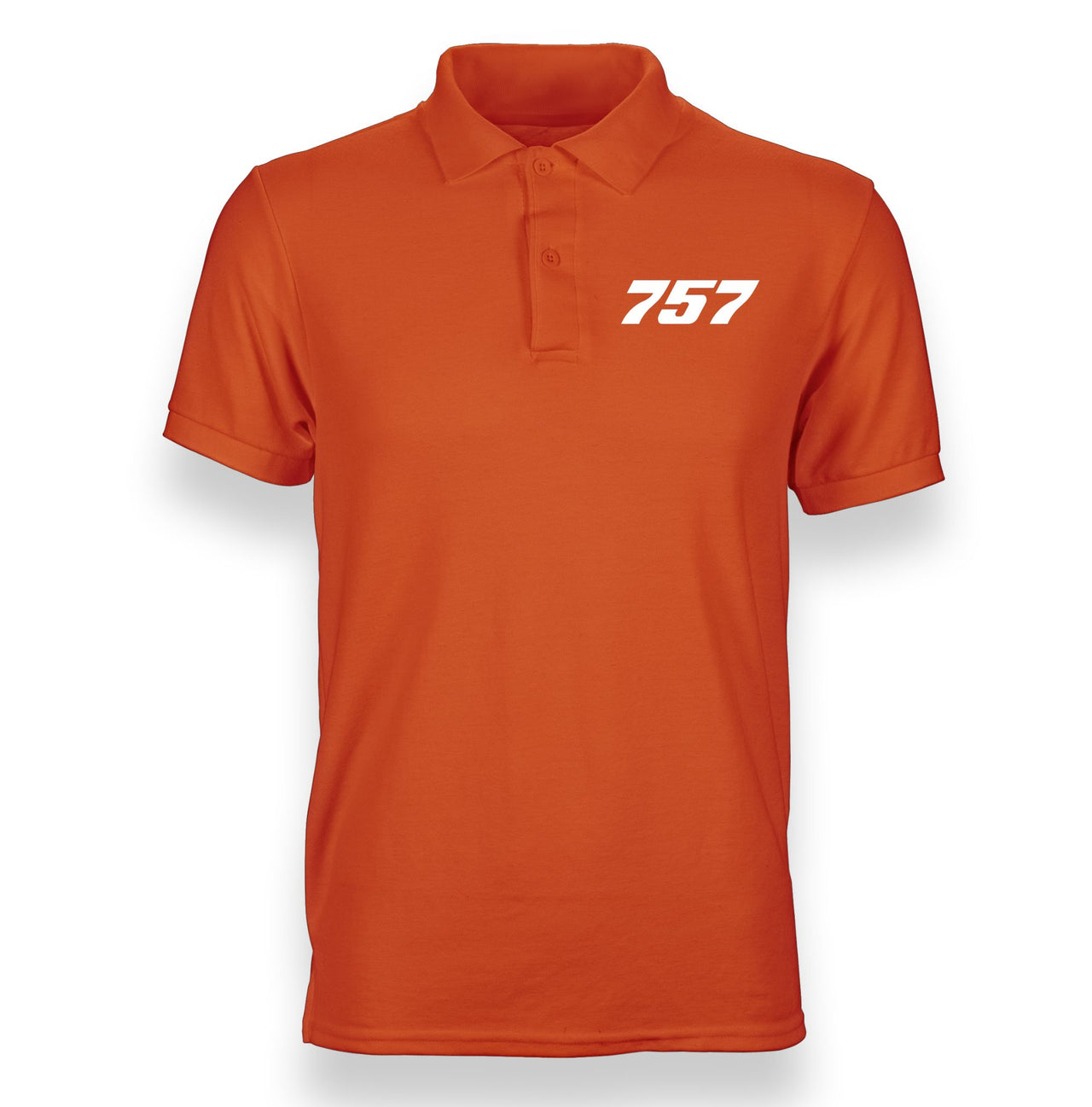 757 Flat Text Designed "WOMEN" Polo T-Shirts