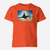 Thumbnail for Turning Right Fighting Falcon F16 Designed Children T-Shirts