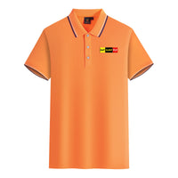 Thumbnail for Eat Sleep Fly (Colourful) Designed Stylish Polo T-Shirts