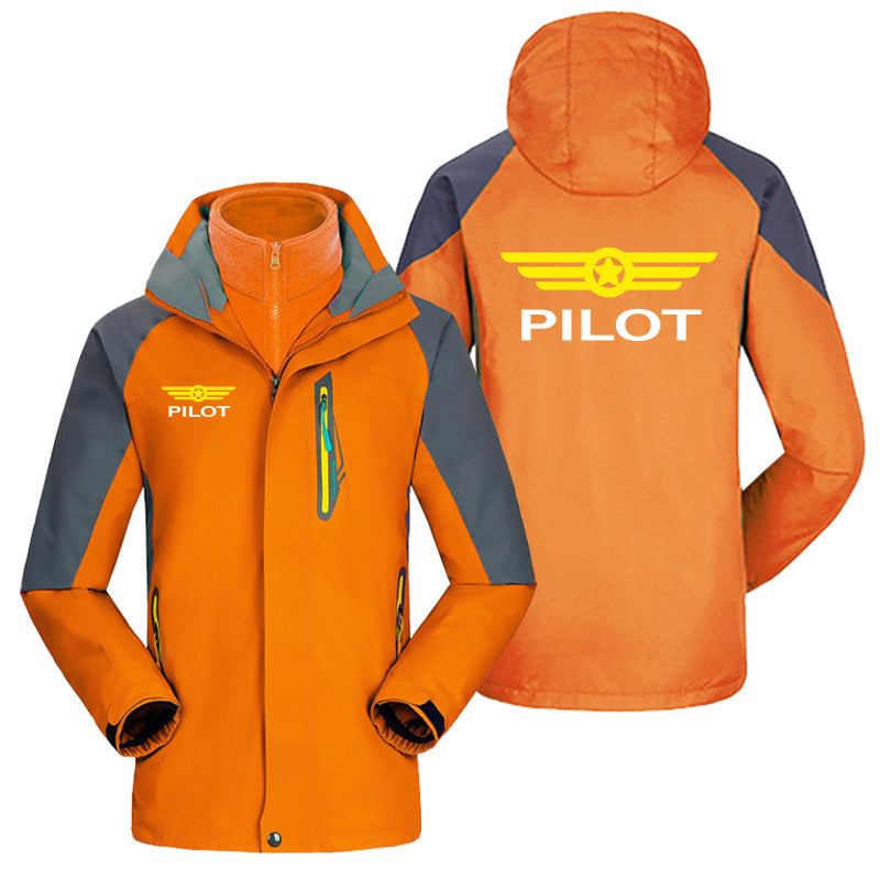 Pilot & Badge Designed Thick Skiing Jackets