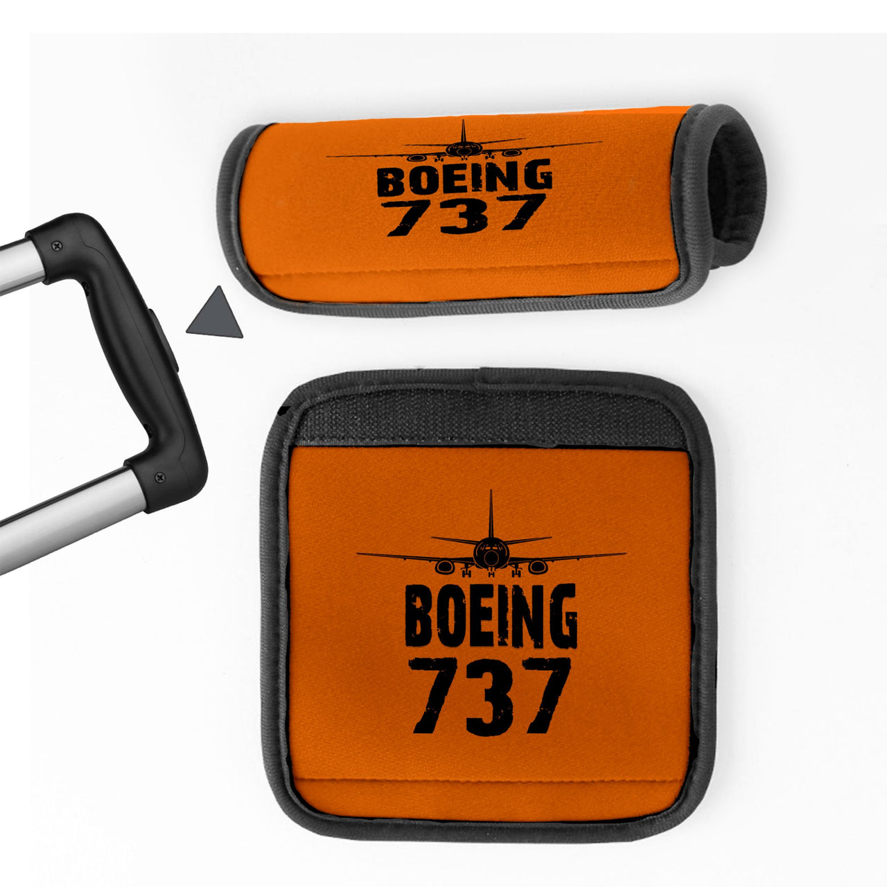Boeing 737 & Plane Designed Neoprene Luggage Handle Covers