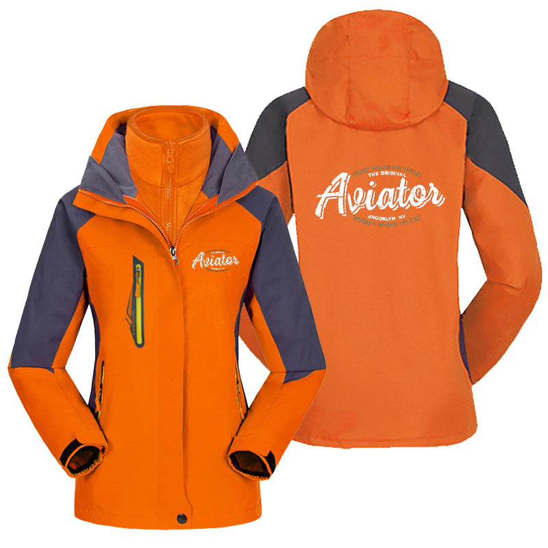 Aviator - Dont Make Me Walk Designed Thick "WOMEN" Skiing Jackets