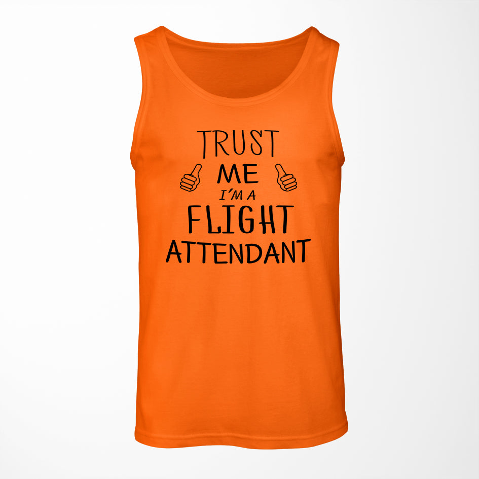 Trust Me I'm a Flight Attendant Designed Tank Tops