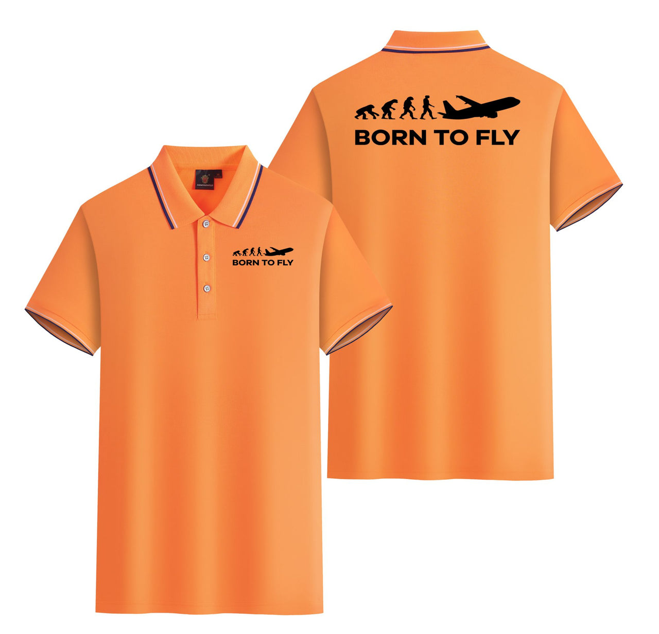 Born To Fly Designed Stylish Polo T-Shirts (Double-Side)