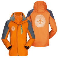 Thumbnail for Aviation Finger Print Designed Thick Skiing Jackets