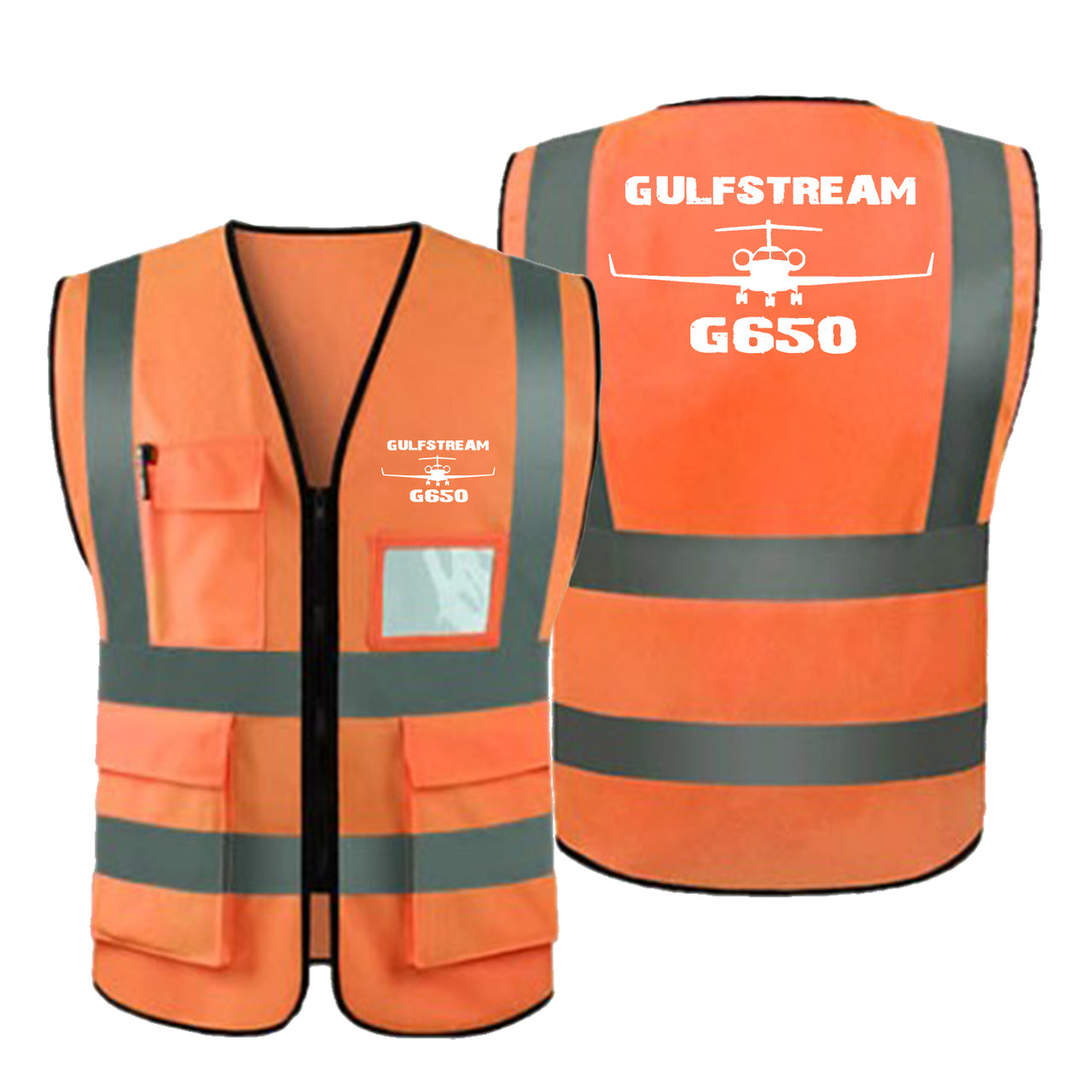 Gulfstream G650 & Plane Designed Reflective Vests